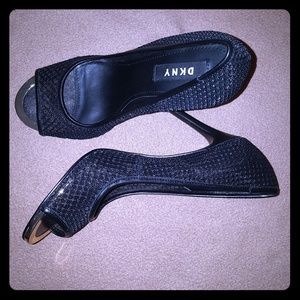 DKNY peep toe heel